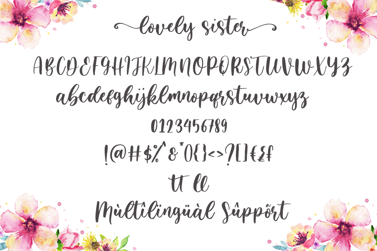 Lovely Sister - Lovely Handwritten, a Script Font by Sronstudio (Photo 9 of 10)