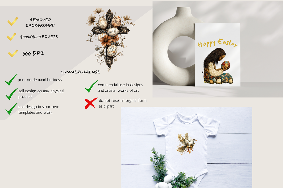 NEUTRAL EASTER BIBLICAL CLIPART, a Person Illustration by Daring Digies (Photo 10 of 10)