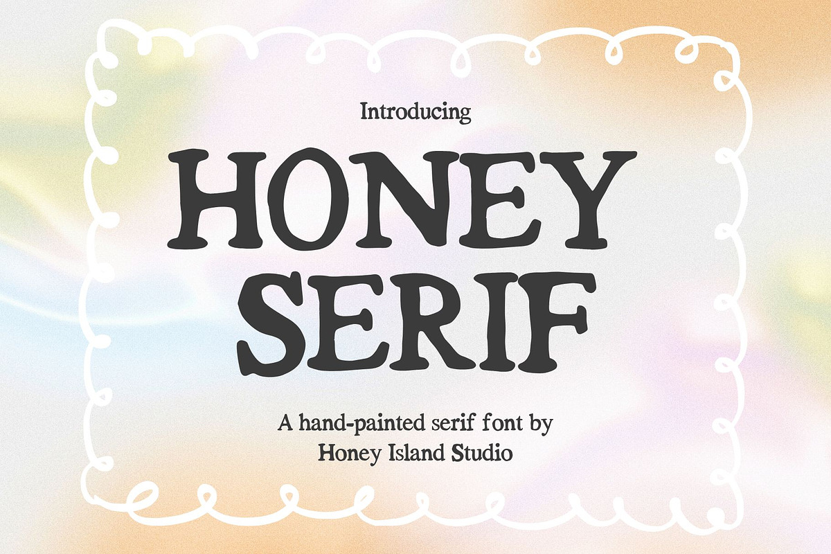 Honey Serif Hand-Drawn Font, a Serif Font by Honey Island Studio (Photo 1 of 6)