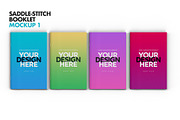 Saddle-Stitch Booklet Mockup Set, a Print Template by IFBdesign (Thumbnail 4 of 15)