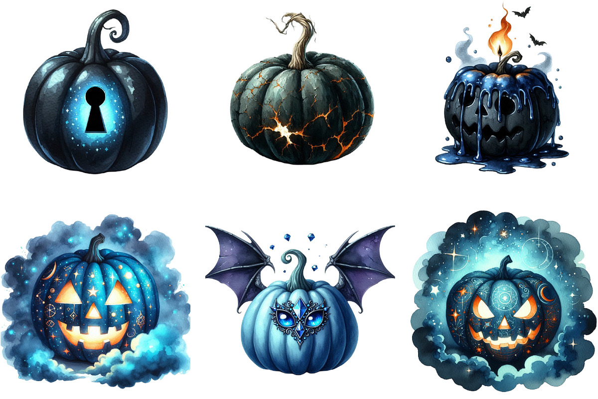 Creepy Black and Blue Halloween Pump, an Illustration by DreamArtGraphic (Photo 3 of 4)
