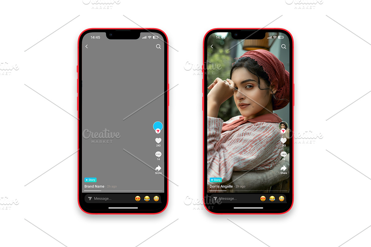 TikTok Mockup Template 2024, a Social Media Template by Dilshod Sobirov (Photo 8 of 8)