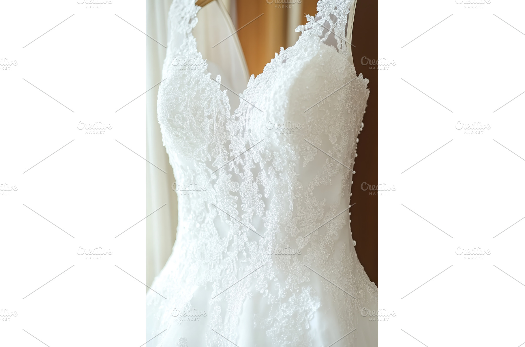 Elegant wedding gown with lace, a Beauty & Fashion Photo by Lermont51
