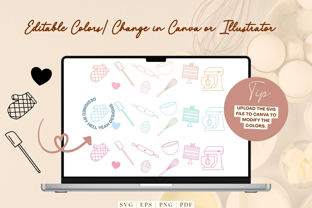 Baking Tools Clipart Bundle, an Object Graphic by Hell Yeah Designs (Photo 3 of 9)