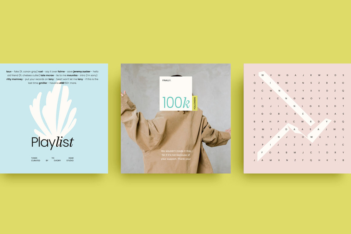 MIEL / Social Media Pack, a Social Media Template by Eviory (Photo 7 of 28)