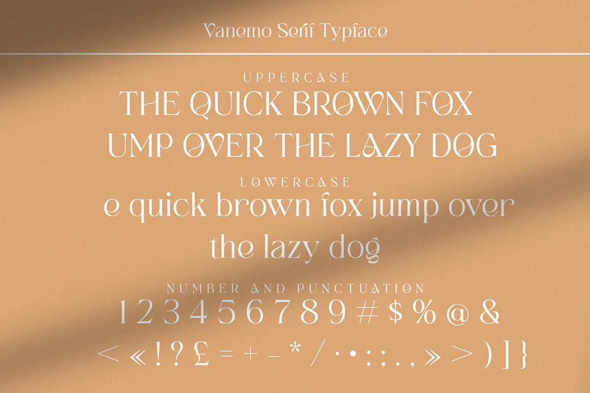 Vanemo Modern Serif Typeface, a Font by Shiningtown Creative (Photo 11 of 15)