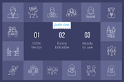People Line Icons V2, an Outline Icon by Jumbo Icons (Thumbnail 2 of 5)