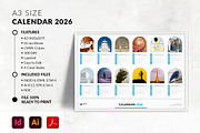 A3 Calendar 2026, a Stationery Template by MstArtwork (Thumbnail 1 of 5)
