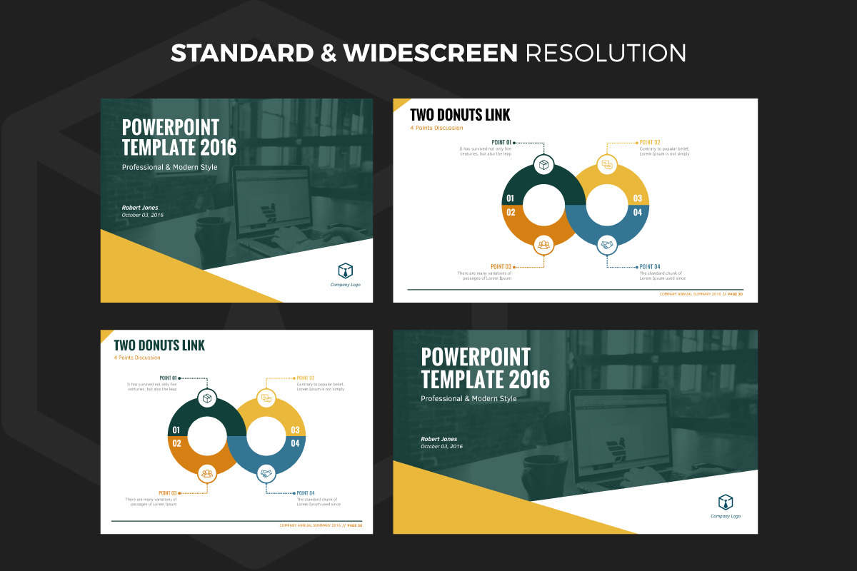 Modern PowerPoint Template, a Presentation Template by Wipavee (Photo 3 of 5)