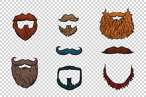 Stylish Beard And Moustache Set