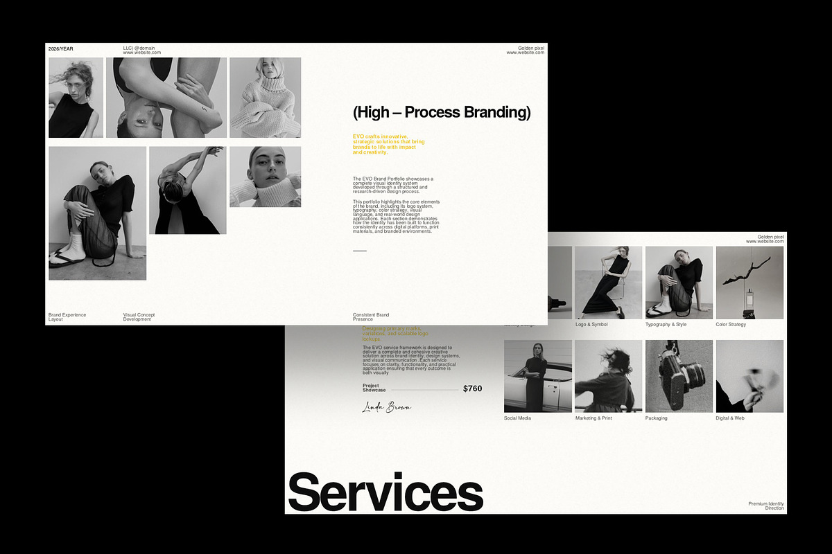 EVO Brand Portfolio Presentation, a Presentation Template by GoldenPixelStudio (Photo 6 of 10)