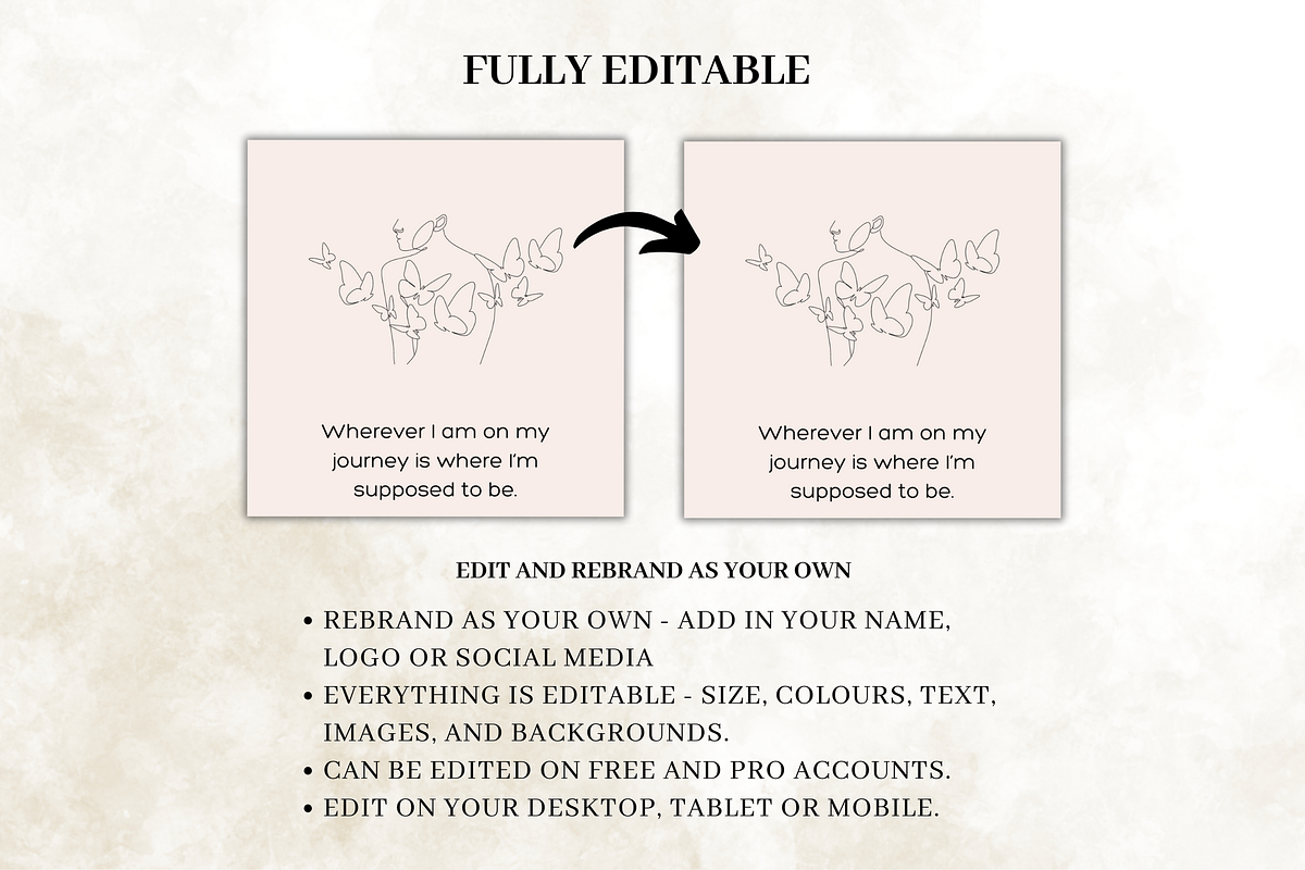 Minimalistic Affirmation Card Deck, a Design Template by Digital By Nikoleta (Photo 2 of 9)