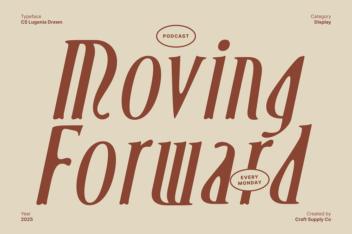 CS Lugenia Drawn, a Serif Font by Craft Supply Co. (Photo 6 of 8)