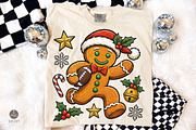 Gingerbread Football Christmas PNG, an Object Illustration by Libby Wishes (Thumbnail 1 of 4)