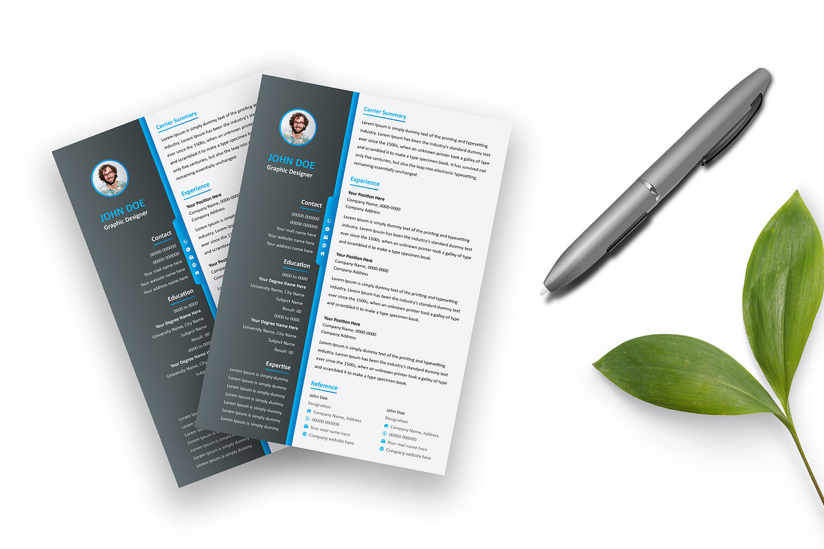 Resume Template / EPS,AI, a Resume Template by Annudesign (Photo 2 of 7)