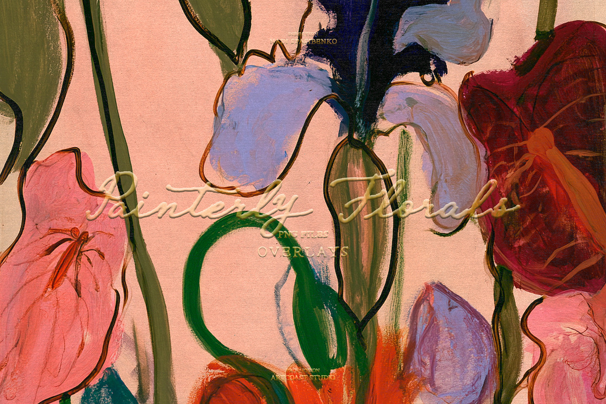 Painterly Florals, a Background Graphic by nadispasibenko (Photo 4 of 9)