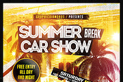 Summer Break Car Show Flyer, a Flyer Template by GraphicDiamonds (Thumbnail 5 of 5)