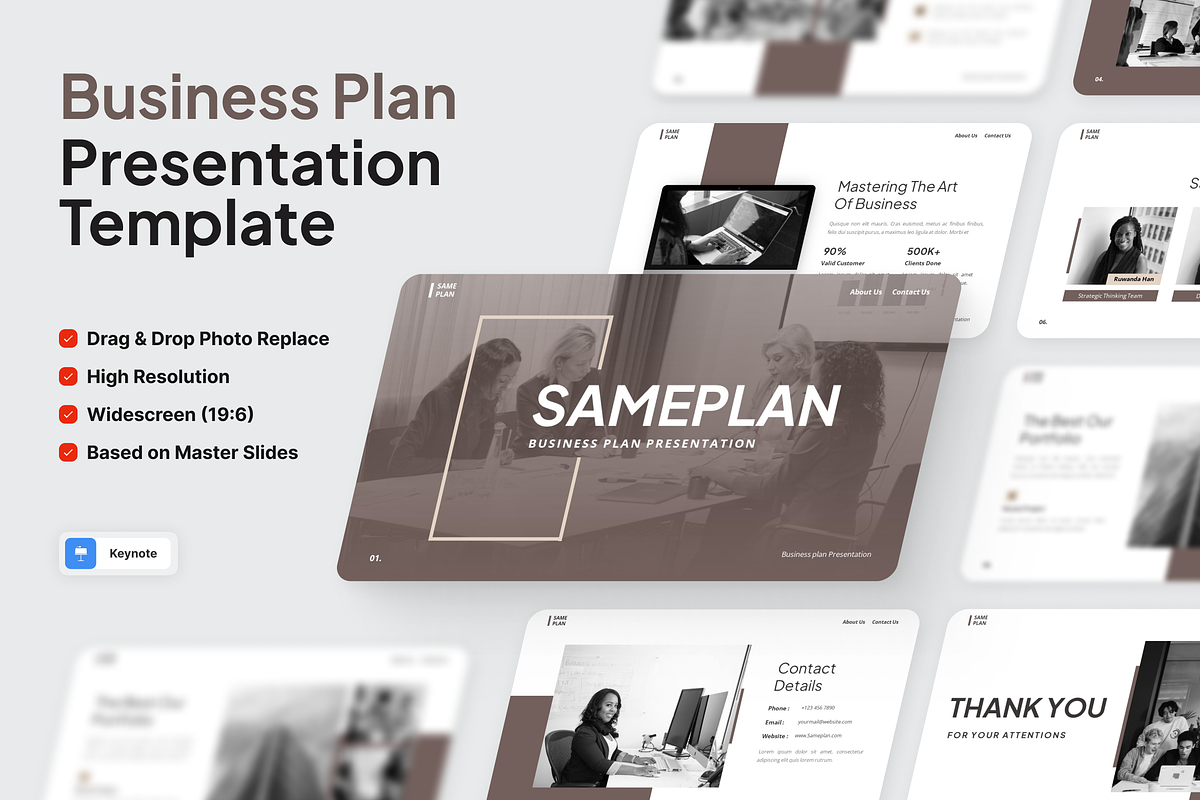 Sameplan - Business plan Keynote, a Presentation Template by SquidPixey (Photo 1 of 6)