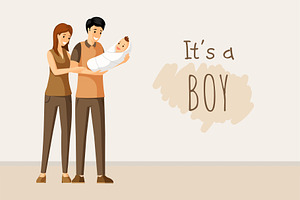 It A Boy Vector Concept. Baby Shower