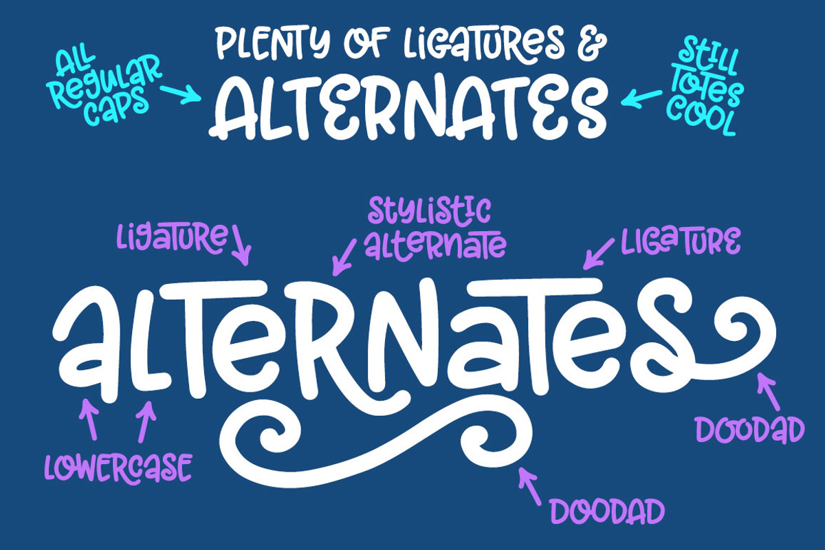 Garlic Butter: a tasty fun font! preview 3