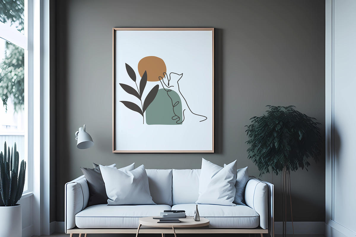 Living Room Frame Mockup, a Print Template by Ali's Designs (Photo 4 of 4)
