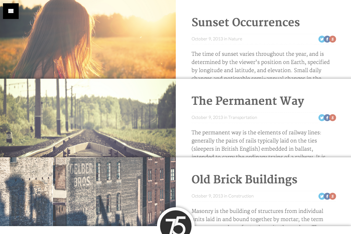 Cards, a WordPress Template by Press75