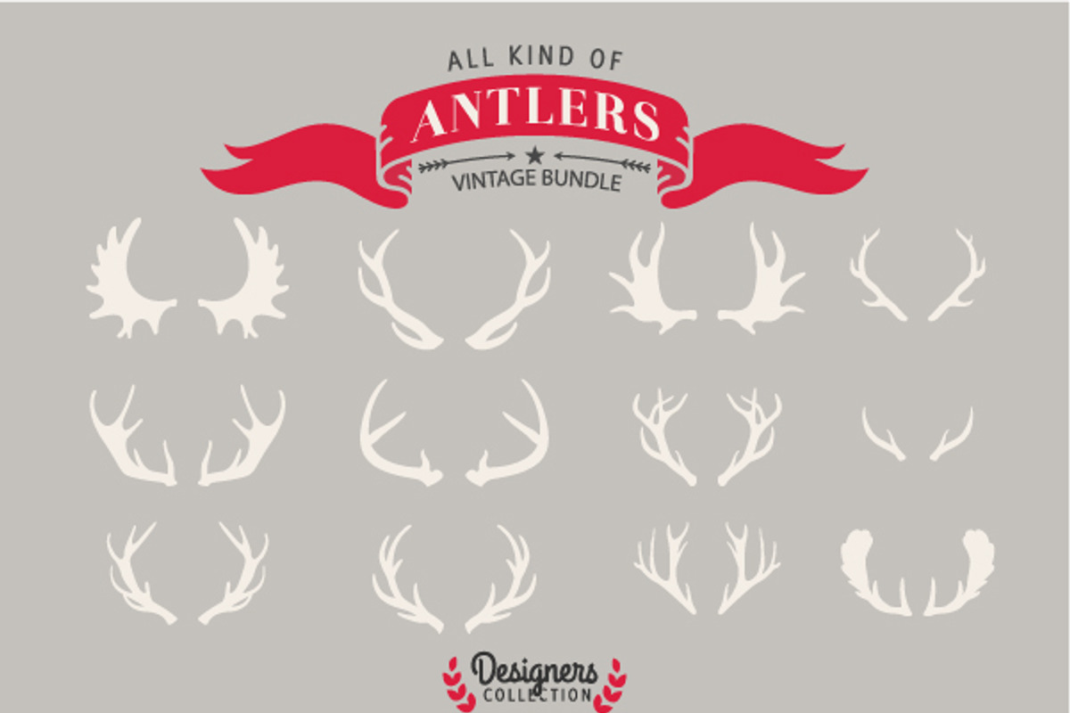 12 Deer antler, an Animal Illustration by VectorBakery (Photo 1 of 2)