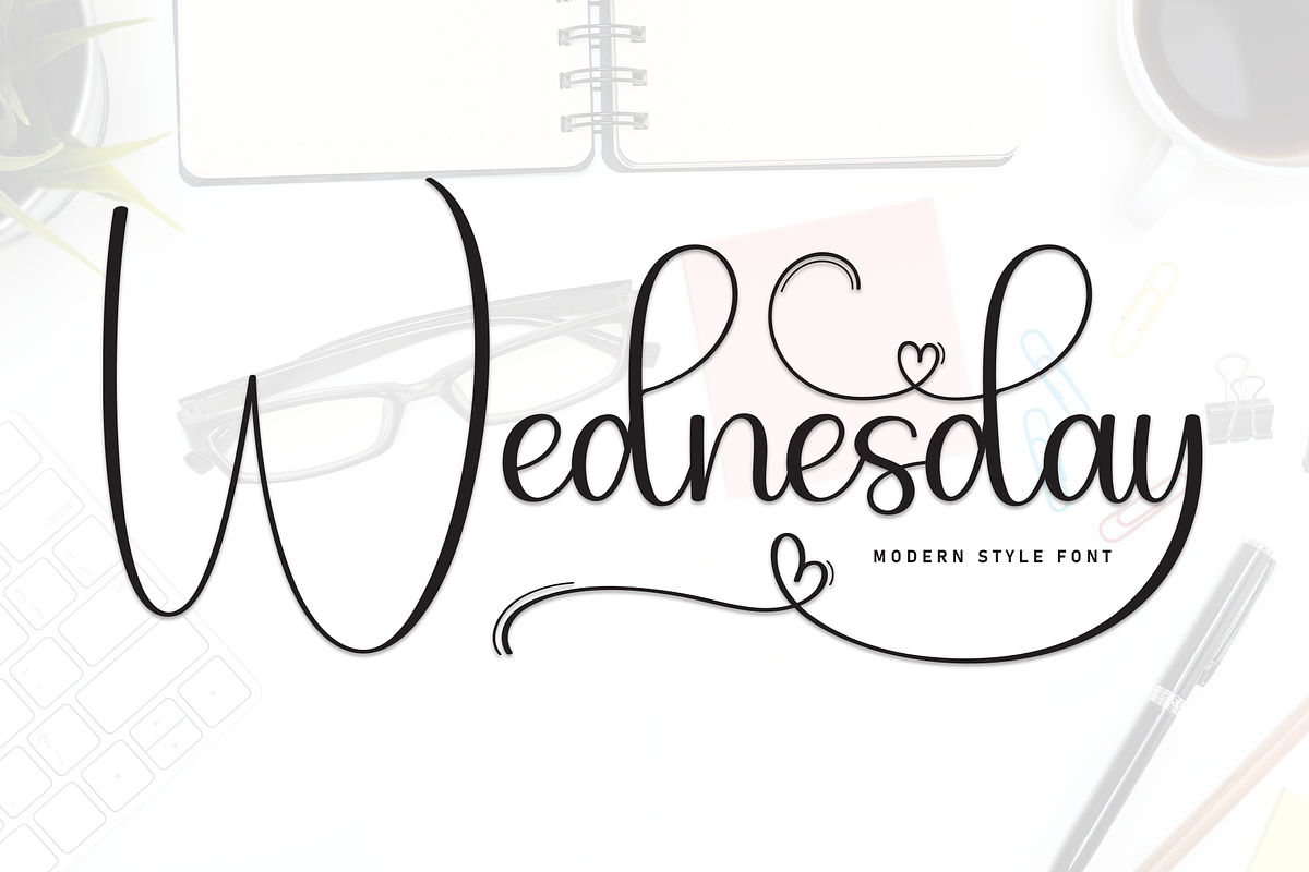 Wednesday | Script Font, a Handwritten Font by Scratchones (Photo 1 of 9)