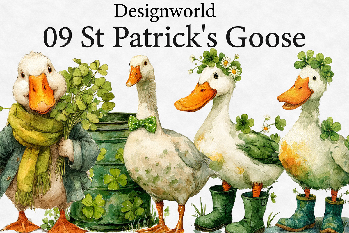 St Patrick's Goose Clipart, an Illustration by Designworld (Photo 1 of 3)