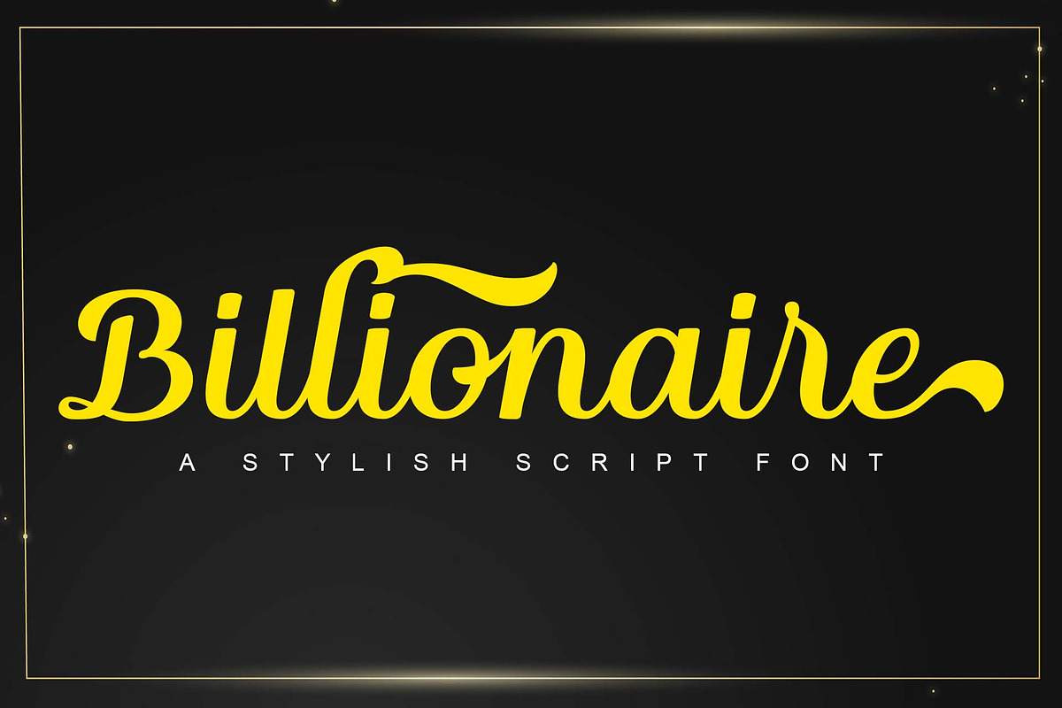 Billionaire - A Stylish Script Font, a Script Font by Doehantz Studio (Photo 1 of 8)