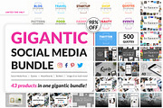 43 in 1 Gigantic Social Media Bundle, a Social Media Template by Web Donut (Thumbnail 1 of 51)