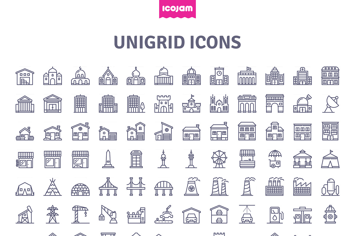 3552 Unigrid icons, an Outline Icon by Icojam store (Photo 6 of 14)