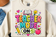 Teacher Mode On Sublimation PNG, a Seasonal Illustration by Canvas Craft (Thumbnail 2 of 5)