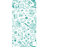 hand drawn business icons. vertical, an Object Illustration by Multigon