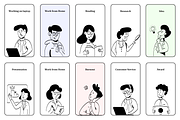 20 UX Illustration - Office Worker, a Work Illustration by Directico Design Kit (Thumbnail 2 of 3)