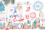 Christmas Story Watercolor cute Rats, an Animal Illustration by Ann Art Houze (Thumbnail 3 of 13)