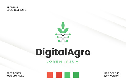 Digital Agriculture Logo Template