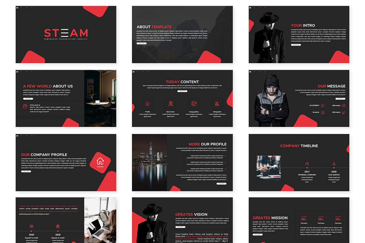 Steam - Powerpoint Template, a Presentation Template by inspirasign