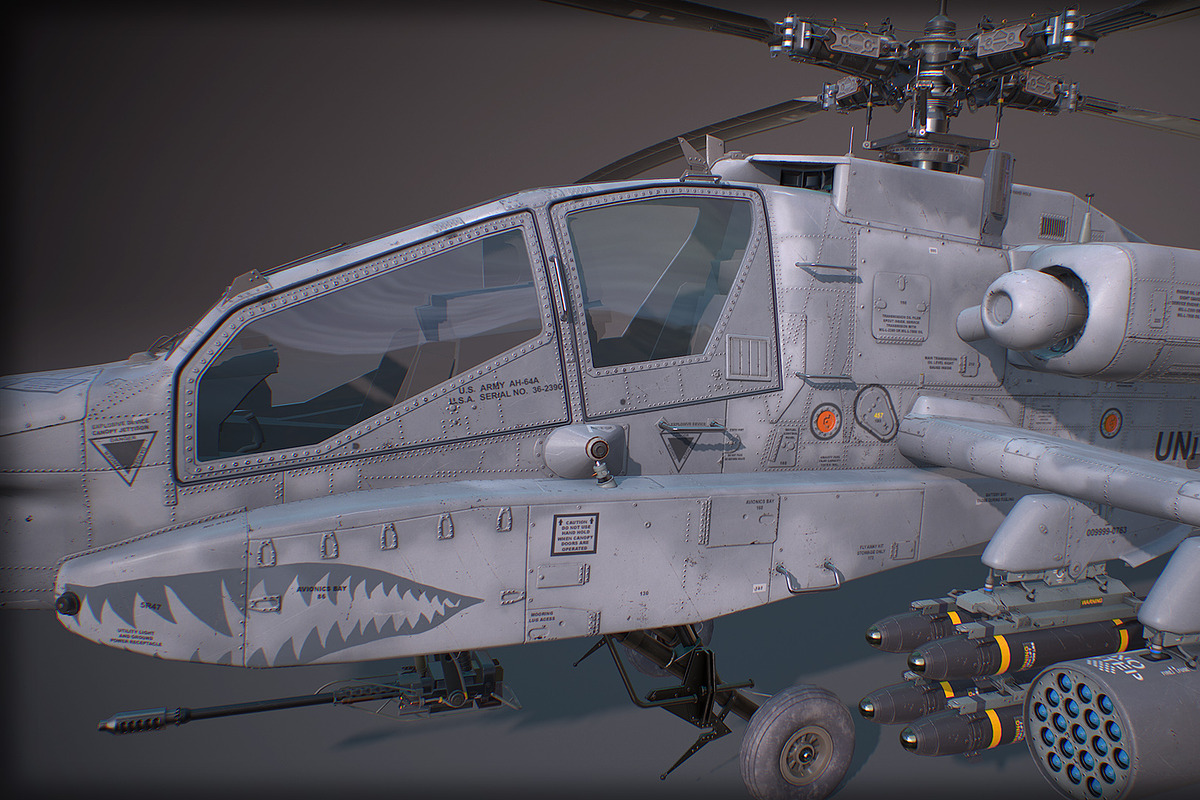 AH-64A Apache, a Cars & Vehicle 3D Model by SilverTM (Photo 3 of 7)