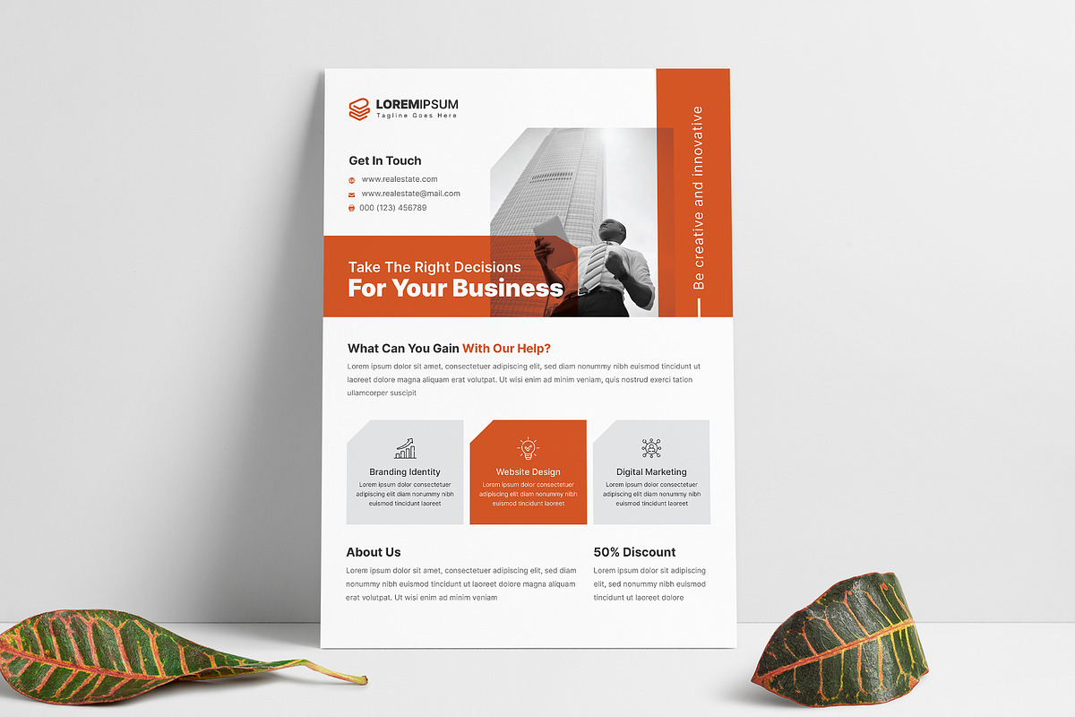 Minimal Creative Flyers, a Flyer Template by Pixelpick (Photo 2 of 3)