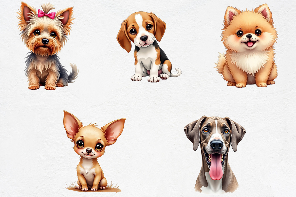 Peeking Dog Breed Clipart, an Illustration by CrexoraLab (Photo 3 of 5)
