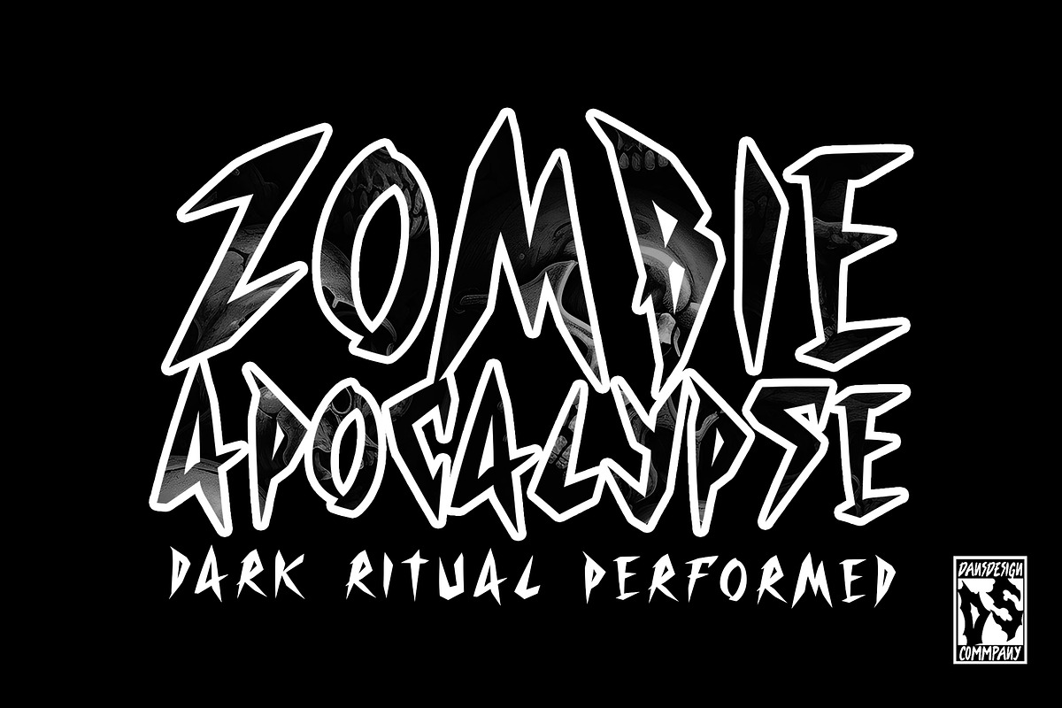Twisted Crused Halloween Marker, a Blackletter Font by dansdesign (Photo 4 of 9)