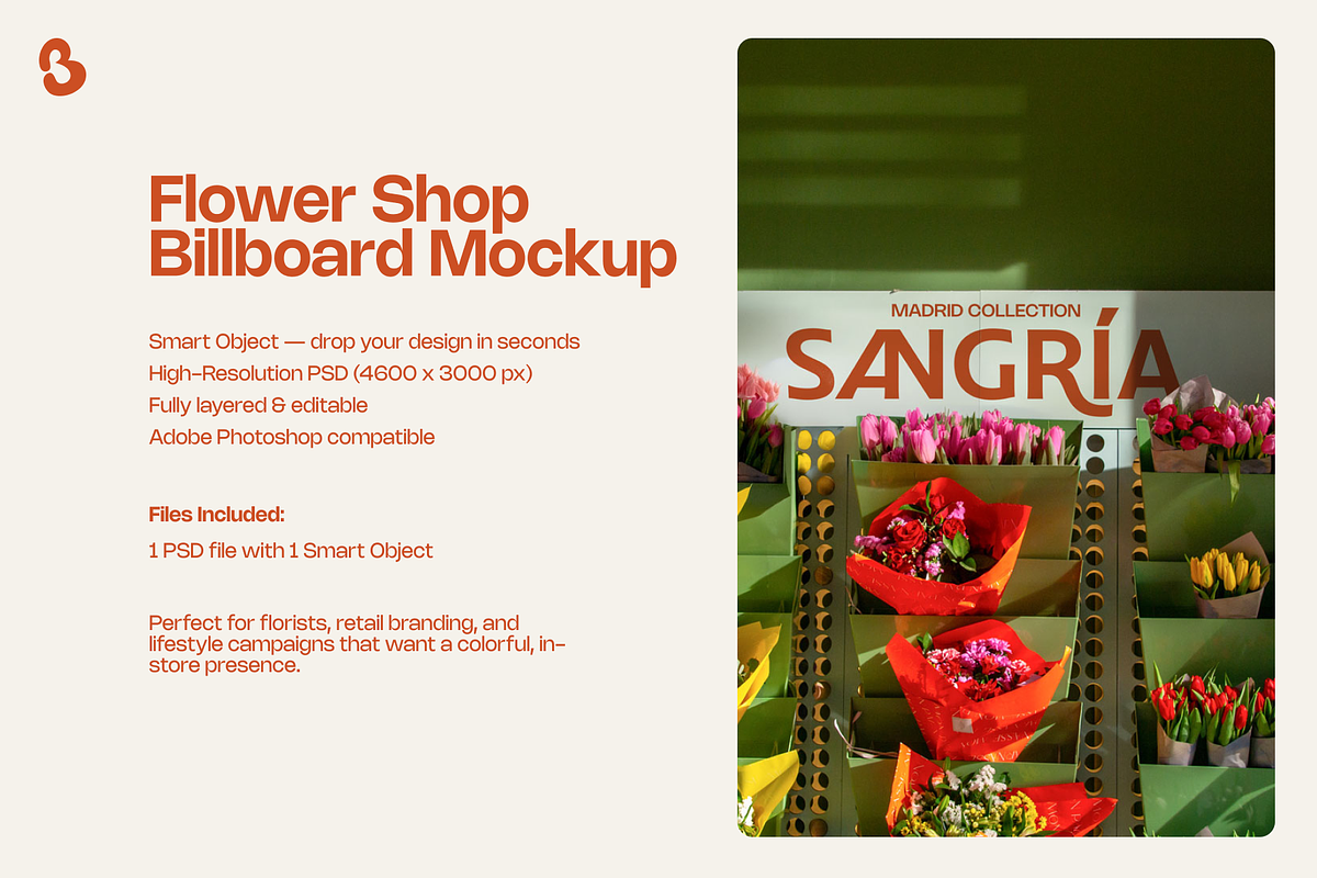 Flower Shop Billboard Mockup, an Advertising Mockup by Bruto Mockups (Photo 2 of 3)