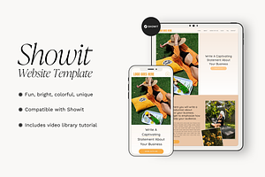 Showit Website Template: Fun, Bright