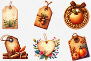 Vintage Wooden Autumn Tags Clipart, an Illustration by Black Bird Studio (Thumbnail 3 of 6)