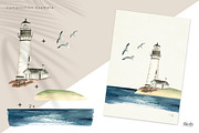 Watercolor Lighthouse Scene Creator, an Illustration by Kamides (Thumbnail 4 of 6)