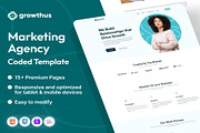 Growthus - Agency Website Template, a Bootstrap Template by Creative Perspective (Thumbnail 1 of 8)