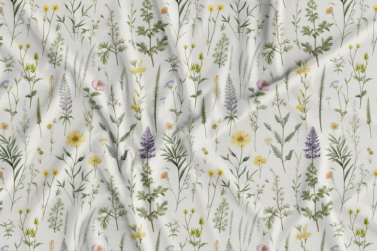 Wildflowers Print Seamless Patterns, a Pattern Graphic by Olya Creative (Photo 8 of 15)