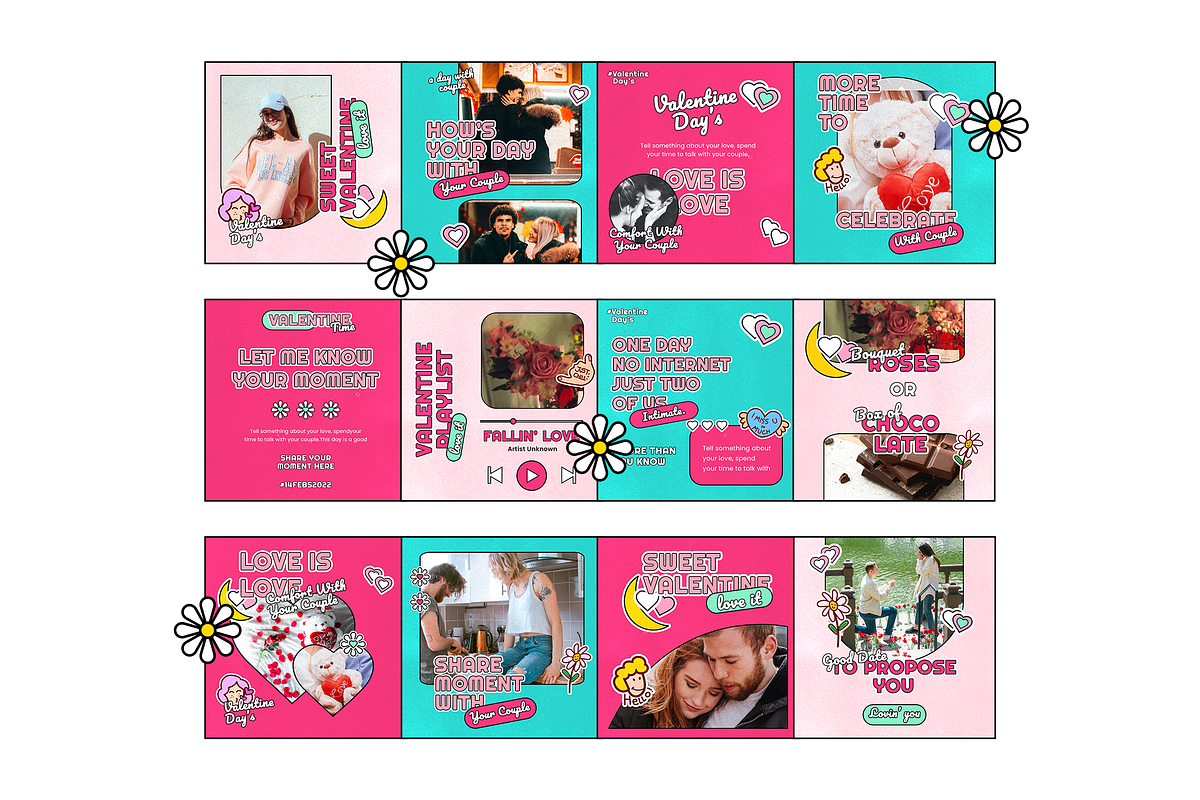Pop Era 90s - Valentine’s Day, a Social Media Template by Sixtysix Labs (Photo 8 of 10)