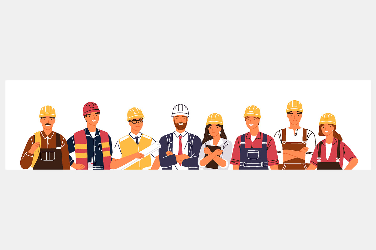 Team of industrial workers, a Person Illustration by Good Studio (Photo 2 of 5)